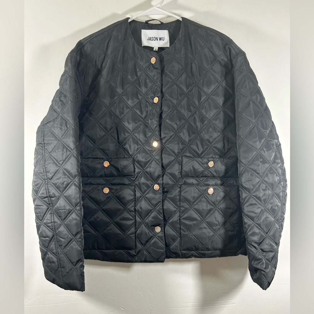 Jason Wu Black Quilted Puffer Jacket